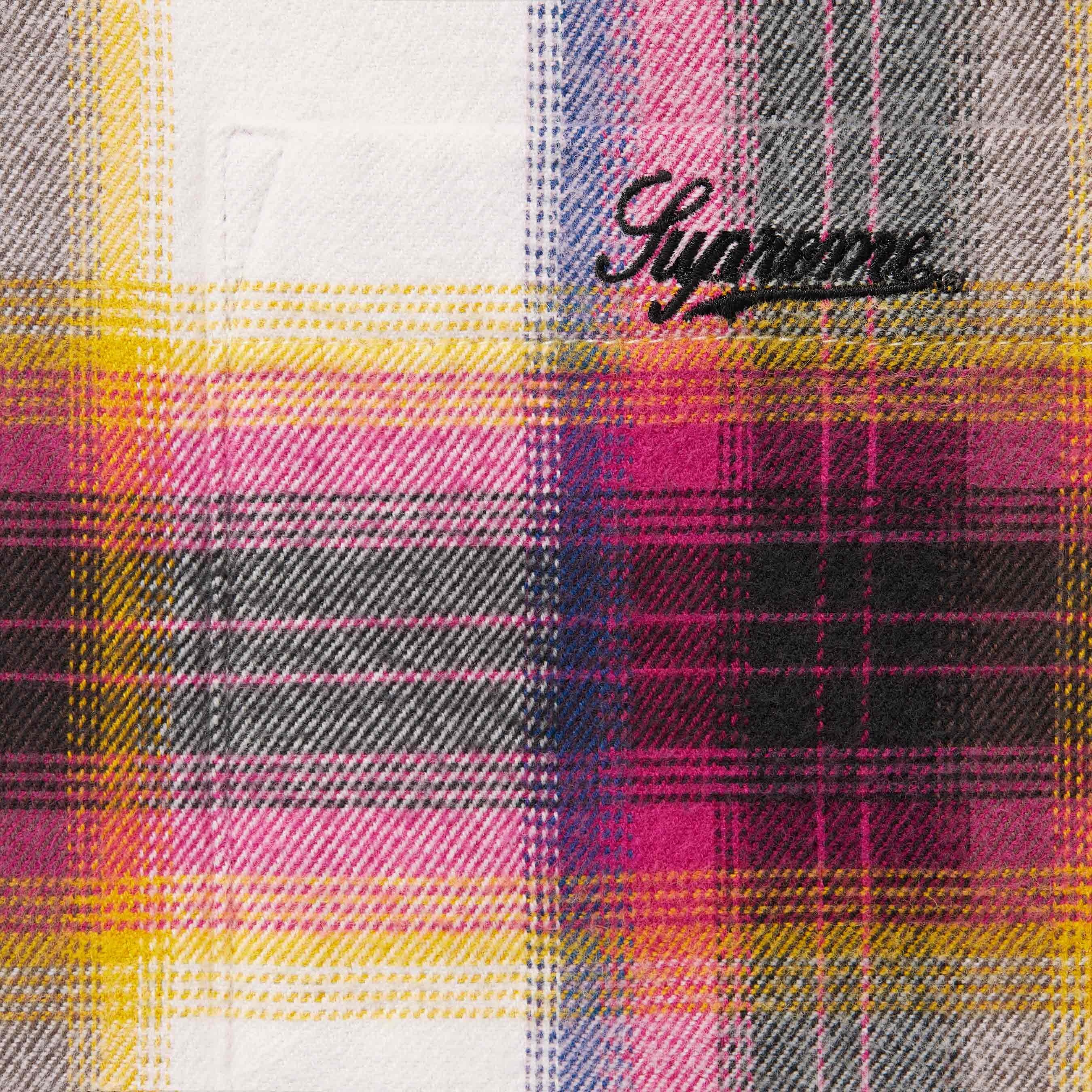 Shadow Plaid Flannel Zip Up Shirt view 5